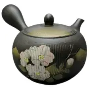 Teapot Kyusu Tokoname - AKIRA - Black - 620 ml/cc - Stainless Mesh - Sasanqua