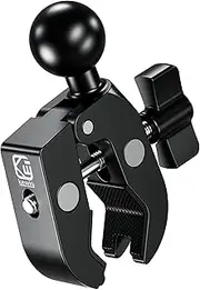 BRCOVAN Aluminum Alloy Handlebar Clamp Mount Base with 1'' TPU Ball for Rails 0.5'' to 1.75'' in Diameter, Compatible with RAM Mounts B Size Double Socket Arm & Bike Motorcycle Phone Mount Holder