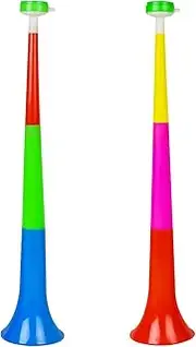 RmKbe 2 Pieces Vuvuzela Trumpets Loudly Horn Fan Spectator Noisemaker Plastic Stadium Football Game Horn for Sporting Events