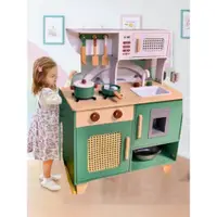 在飛比找ETMall東森購物網優惠-仿真寶寶聲光木制小廚房玩具炒菜工具套裝豪華兒童煤氣灶臺玩具