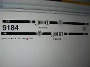Joliet Illinois Police Car Old School Decals 1:43