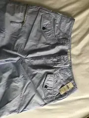 NWT Anthropologie Cotton-blend Crop Pant Light Blue Sz 30T