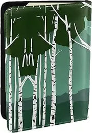 [JEJEA] Birch Trees Print Travel Organizer Credit Cards Case Passport BookPassport Holder Cover Wallet forTraveling,, Black, One Size