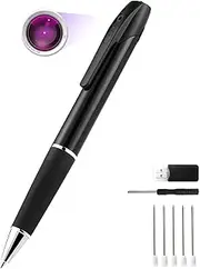 Spy camera, KAMREA HD 1080P Mini Hidden Pen Camera, Video Recorder, Portable Pocket Camera for Class, Business, Conference and Security (Black)