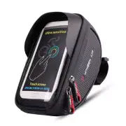 Anti-Splashing Bicycle Mobile Phone Bag Mountain Bike Handlebar Bag Black (One S