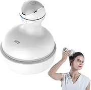 iRest Electric Scalp Massager Handheld Portable Head Massager Rotating Waterproof with 4 Heads & 84 Nodes for Relieve Scalp & Stress Relax