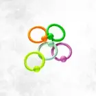 Pack of 5 Neon Enamel Coated CBR Captive Bead Rings Eyebrow Cartilage 16g 8mm
