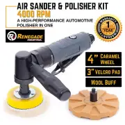 4" Car Air Sander Polisher Buffer Sander Angle Kit Industrial Wool Buff RI2273K