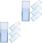 STOBAZA 8 Pcs Storage Box Bathroom Decorations Dorm Decor Apartment Decor Organizador De Maquillaje Clear Containers Outdoor Swab Cases Travel Tray Household