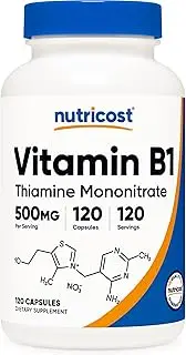 Nutricost Vitamin B1 500Mg, 120 Capsules