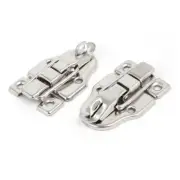 Wood Box Toolbox Cabinet Metal Spring Loaded Latches Catch Toggle Hasp 2PCS