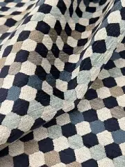 Romo Small Scale Hexagon Chenille Uphol Fabric- Oreta / Twilight 1.75 yd 7879/04