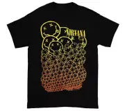 NIRVANA MANY SMILES NEW BLACK T-SHIRT