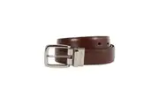 Geoffrey Beene Leather Pin Buckle Revo Belt Accessory Reversible Chocolate/Black