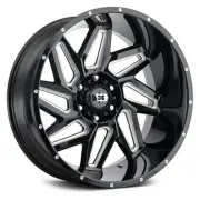 20x12 Vision Off-Road 361 Spyder Gloss Blk Milled Wheel 6x135 (-51mm)