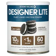 Designer Wellness, Designer Lite, Plant + Whey Protein Powder, Chocolate Cookies & Cream , 9.03 oz (256 g)