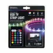Lytworx RGB USB TV Backlight LED Strip light kit 32 SMD