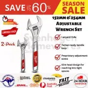 Milwaukee 48227400 2pc 10" & 6" Adjustable Wrench Chrome Plated Shifter Spanners