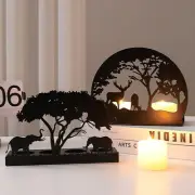 Iron Candlestick Candle Holder Elephant Theme Candle Stand Xmas Dinning Party