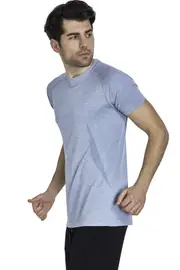Jerf Mens Condor Blue Melange Seamless Tee Shirt