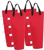 4pcs Outdoor Shade Tent Pop up Canopy Weights Weight for Canopy Tent Beach Tent Sand Bags Canopy Water Weight Bag Weight for Tent Legs Sand Bags for Tent Sandbag Oxford Cloth Red