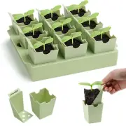 Green Bazzar Seed Starter Tray w/ Handles 9-Cell Reusable Germination Kit