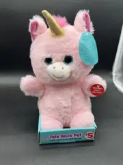 Beautiful Pink Gold Horn Talk Back Unicorn