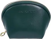 Small Makeup Bag,Cute Cosmetic Bag Coin Purse Lipsticks Pouch with Zipper for Women Girls Makeup Essentials Accessories, Green, 3.54*2.36*4.33inch, Half Moon Cosmetic Bag