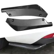[BLACK] Car Auto Carbon Fiber Rear Bumper Lip Diffuser Splitter Canard Protector (for: Fiat)