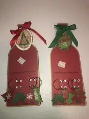 Vintage 2 Sets Of 4 Holiday Wine Glass Charms NOS