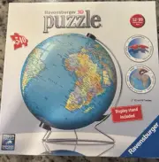 Ravensburger 3D 2012 The Earth World Globe Puzzle 540 Pieces With Stand NEW