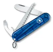 My First Victorinox Swiss Army Knife Blue with wood saw lanyard and chain