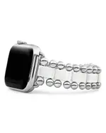 Lagos Smart Caviar White Ceramic Apple Watch Bracelet, 38-44mm