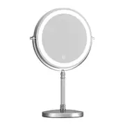 Makeup LED Light Cosmetic Round 360 Rotation Magnifying Mirror - White