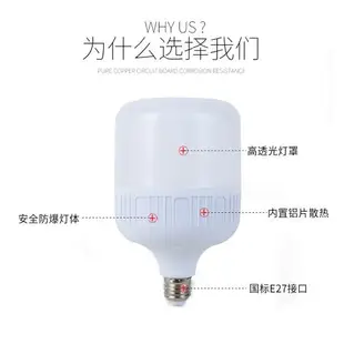 燈泡led超亮節能燈家用e27螺口白光b22卡口護眼節能省電球泡照明