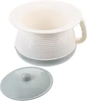 ELAYARD 1pc Adult Urine Pot Portable Plastic Spittoon with Lid for Lightweight Bed Pan for Home Use Compact Design for Travel and Nighttime Convenience