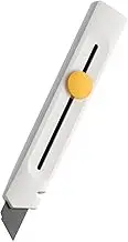 HOTO Box Cutter Utility Knife, SK5 Retractable Box Cutter, All-Covered Design, Blackened Antirust, Metal Guide Smooth and Durable, Sharp and Secure, Premium Cutter for Home and Office (Grey)