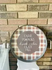 Carve Pumpkins Galvanized Metal Tray