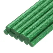 12pcs Mini Hot Glue Sticks for Glue Gun 0.27"x4" Glitter Bright Green