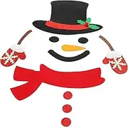 Abaodam Christmas Snowman Wall Stickers Festive Non Woven Door Decals for Winter Holiday Decor Cheerful Snowman Design for Home Decoration Xmas Celebrations