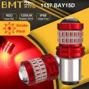 2pcs Red Strobe LED Brake Tail Light Bulbs 1157 BAY15D Canbus For Suzuki Kizashi (for: Suzuki)