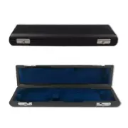 New Excellent 16 holes flute case black Leather wooden c foot beautiful #46