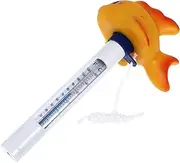 CANIGHT Practical Goldfish Thermometer Floating Pool Temperature Gauge Fahrenheit Celsius Reading
