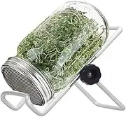 Mason Jars Sprouting Kit Germination Seed Sprouter Set with Cover Stand for Growing Broccoli Alfalfa Bean Sprouts 1000Ml, Mason Jars with Lids