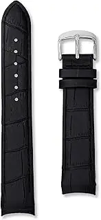 [Buckle & Stitch] Crocodile Grain Calf Leather Strap | Curved Ends | Black Brown | 20mm 22mm | Mens Ladies Replacement Dress Watch Band | Alligator Croc Pattern | Nubuck Lining | Spring Bars and Tool Included