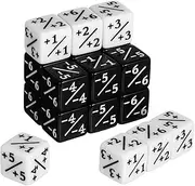 24 Pcs Acrylic Dice Counters for Party Games and Classroom Activities Compact Math Learning Dice Lightweight and Portable for Adults