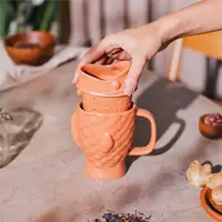 在飛比找ETMall東森購物網優惠-愿一】西班牙DOIY藝術設計Taiyaki日式泡茶杯 分體式