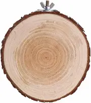 SEWOART Round Wooden Springboard Platform Stand for Animals Natural Wood Rack for Parrots Hamsters and More Bird Cage Accessory and