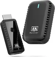 4K Wireless HDMI Transmitter and Receiver, HDMI Wireless Extender, Plug & Play