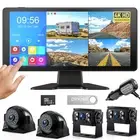 4K RV Backup Camera System 10.36" Quad Split Touchscreen Monitor 4 1080P HD R...